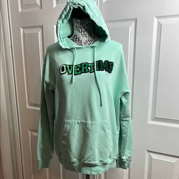 Overtime Mint Green Women's Hoodie Large - Picture 1 of 5